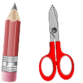 pencil scissors